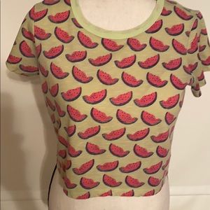 Watermelon pattern crop top